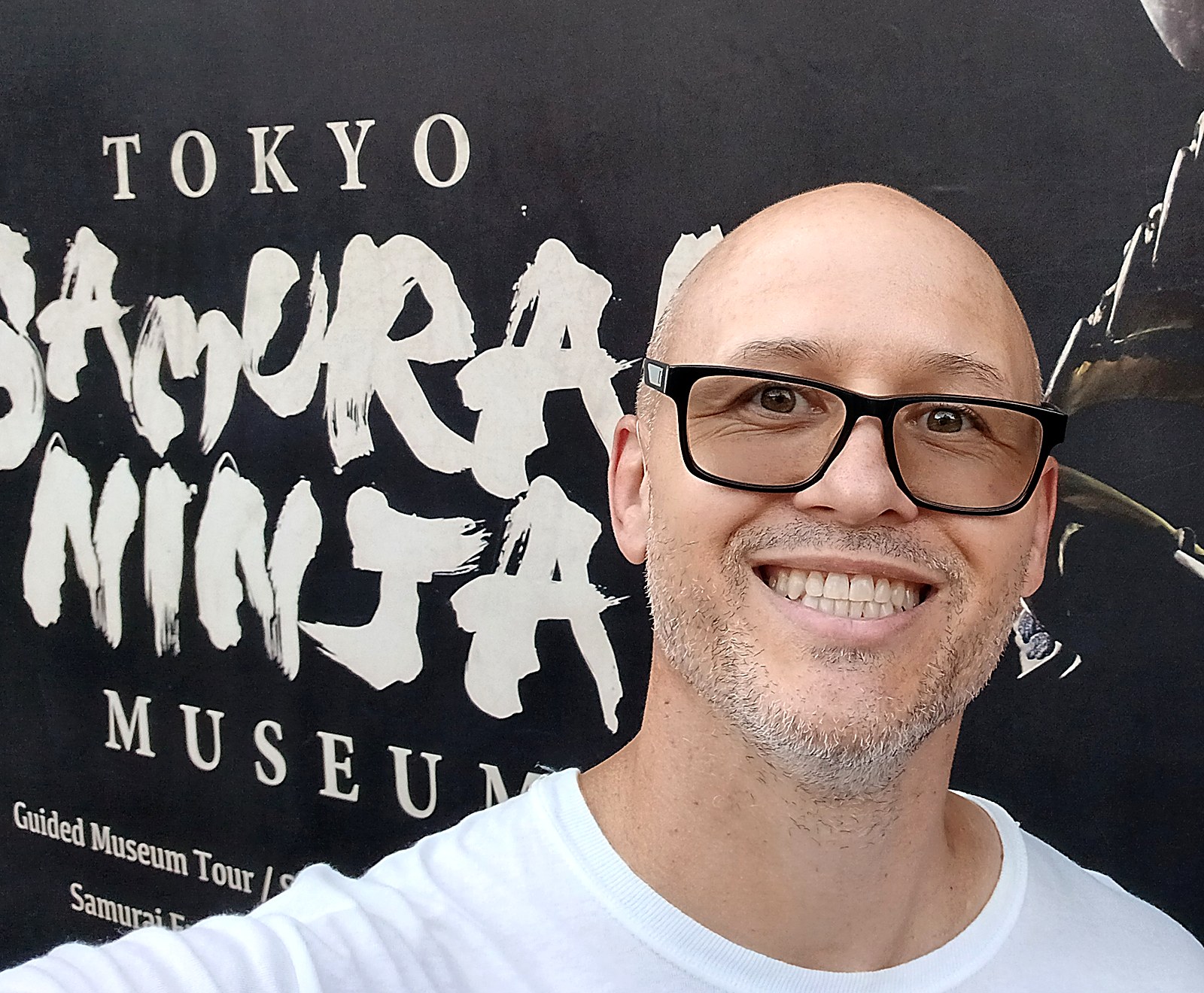 Joshua Camille, founder of SuperCala, at the Tokyo Samurai Ninja Museum